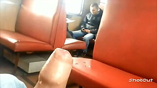 seachshe touch my men and my cum in bus