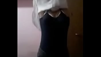 school girl remove dress