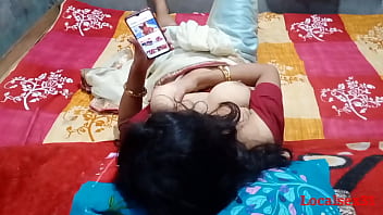 south indian desi sleeping boudi saree removed son