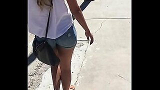 little ass walking in jeans