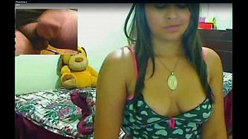 teen playing her boibs on cam