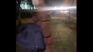 huge tits eurobabe screwed and facialed in public place