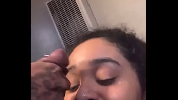 busth mom in glasses receives two mouth fuls of boy cum