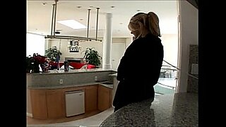 cleaning lady with oiled body licking guy ass jerking sucking cock licked in the office