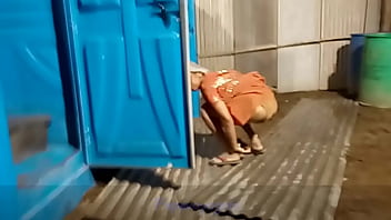 indian village ajunty toilet pissing and pooping hidden cam