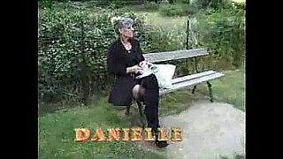 mature granny amateur fucks young dude outdoors