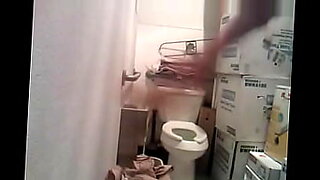 asian mom washing toilet