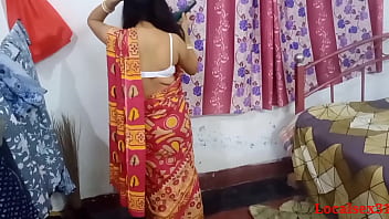 south indian desi sleeping boudi saree removed son