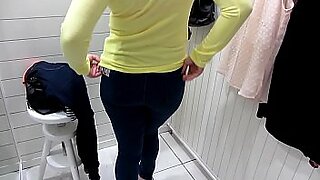 sexy teen in hot pants on escalator in shopping mall nn