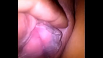 hubby licking pussy full of cum