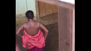indian village teen bathing outside nude