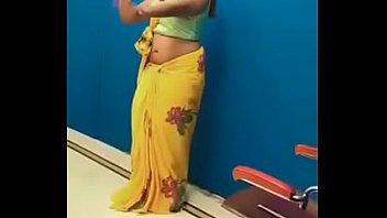 indian saree wearing lady first night video