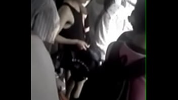 caught by hidden cam touching dick inside the crowded bus