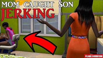black mom caught son jerking