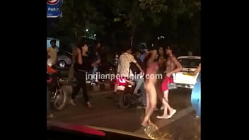 young couples stops by road for sex