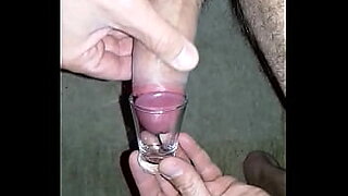 brazzer drink cum in glass