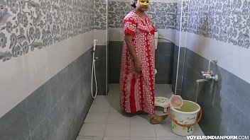 asian mom bathing her teen son