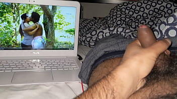 lesbian small girlfriend caught her masturbating by watching porno