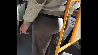 japanese panty ass rubbing cock on bus