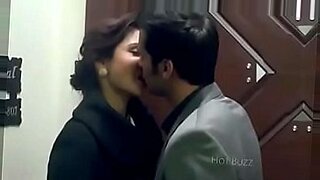 romantic kiss and boob press indian