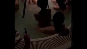 japanese cute girl duck in massage