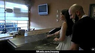 slender brunette babe convince to such and fuck for money